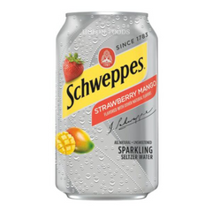 Schweppes Strawberry Mango Seltzer 12 oz