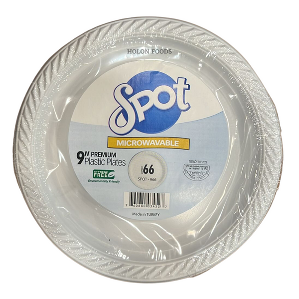 Spot 9" Microwavable Plastic Plates 66 ct