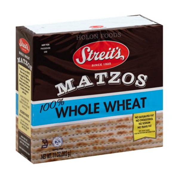 Streit's Whole Wheat Matzos No Salt Added 11 oz