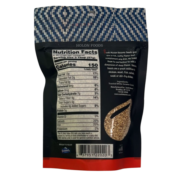 Sushi Maven White Toasted Sesame Seeds 4 oz