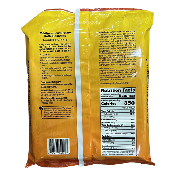 Tnuva Mediterranean Potato Puffs Bourekas 28.22 oz