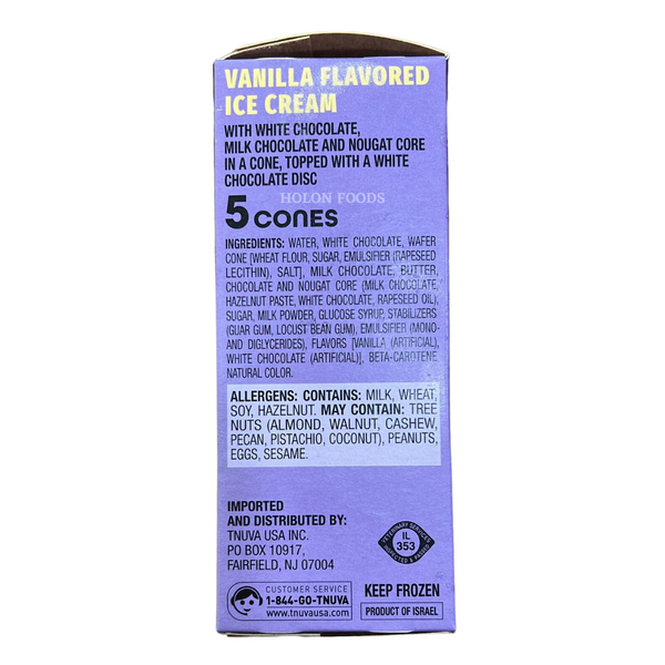 Tnuva Yolo White & Milk Chocolate with Nougat Ice Cream 20.3 oz