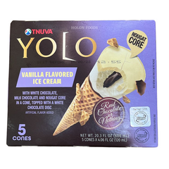 Tnuva Yolo White & Milk Chocolate with Nougat Ice Cream 20.3 oz