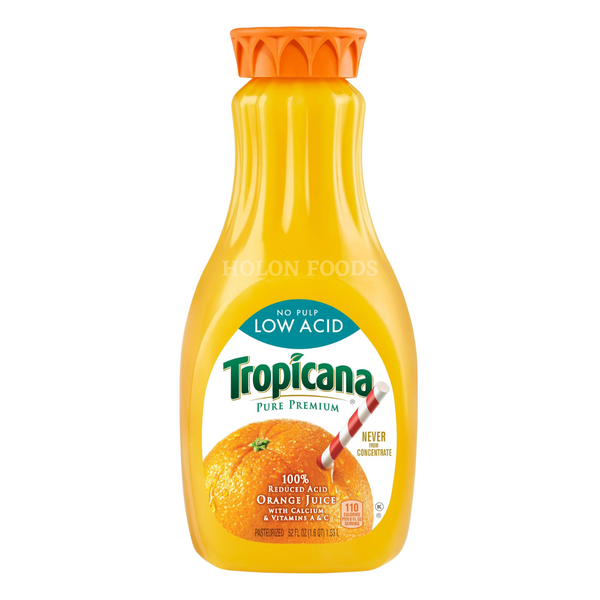 Tropicana Pure Premium Low Acid 100% Juice Orange 52 oz