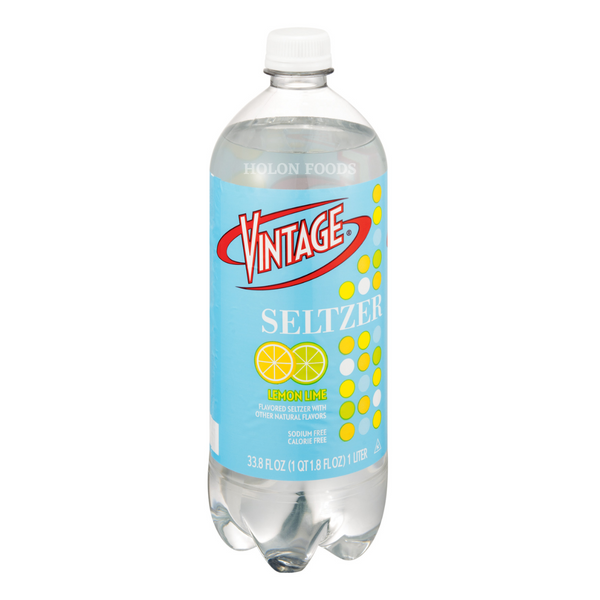Vintage Seltzer Lemon Lime Sparkling Water 33.8 oz