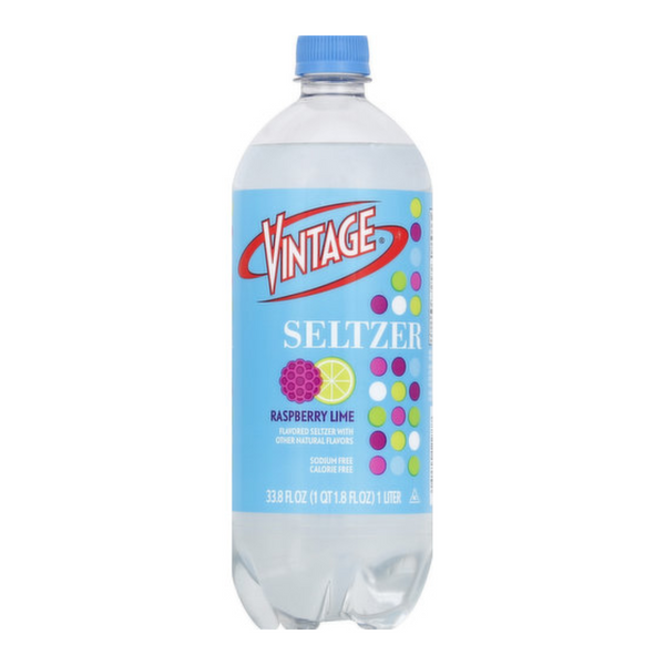Vintage Seltzer Raspberry Lime 33.8 oz
