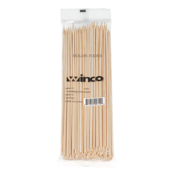 Winco 10" Bamboo Skewers 100 ct