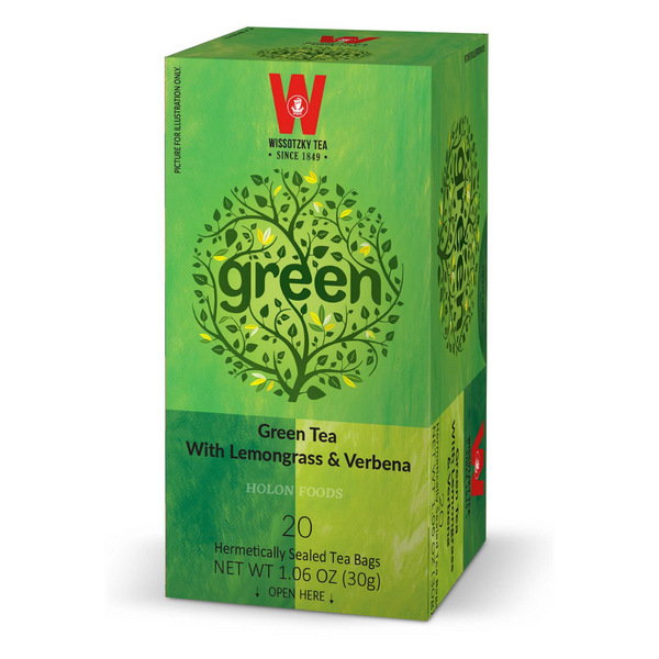 Wissotzky Green Tea with Lemongrass & Verbena 20 ct