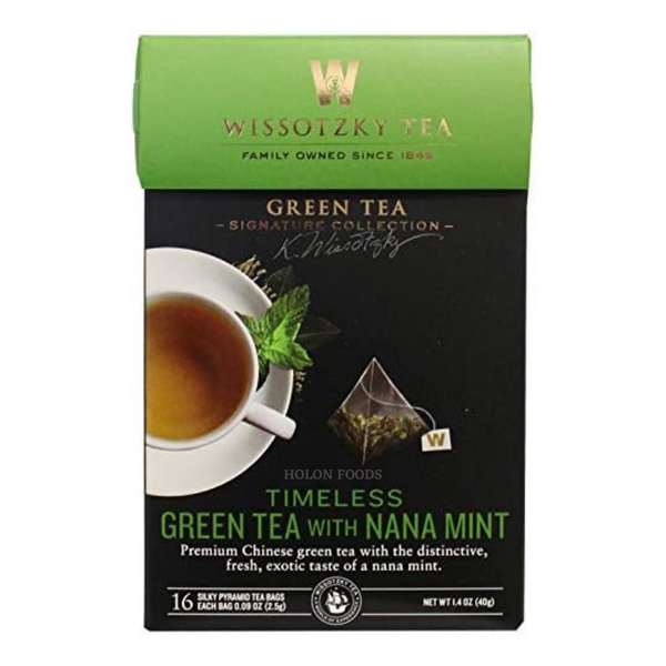 Wissotzky Signature Collection Green Tea With Nana Mint 20 ct