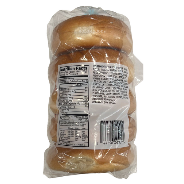 Yossi's Pita Sliced Jumbo Plain Bagels 5 ct