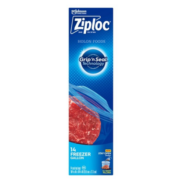 Ziploc Freezer Gallon Bags with Grip 'n Seal Technology 14 ct