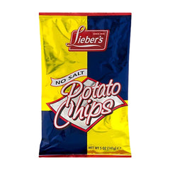 Lieber's No Salt Potato Chips 5 oz