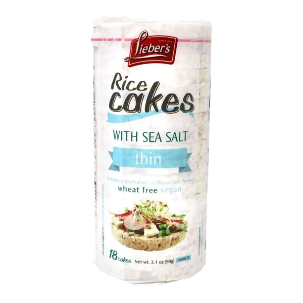 Lieber's Thin Rice Cakes Sea Salt 3.1 oz