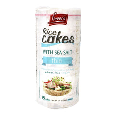 Lieber's Thin Rice Cakes Sea Salt 3.1 oz