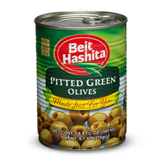 Beit Hashita Pitted Green Olives 18.9 oz