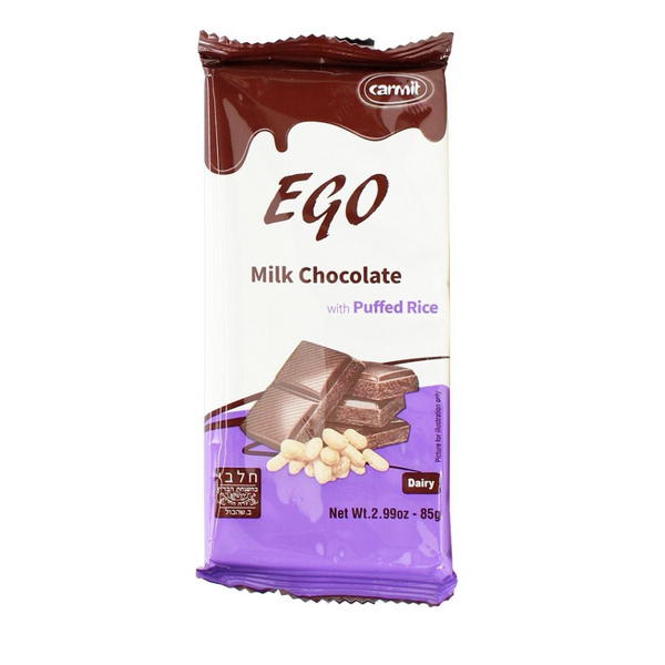 Carmit Ego Milk Chocolate With Puffed Rice Bar 2.99 oz