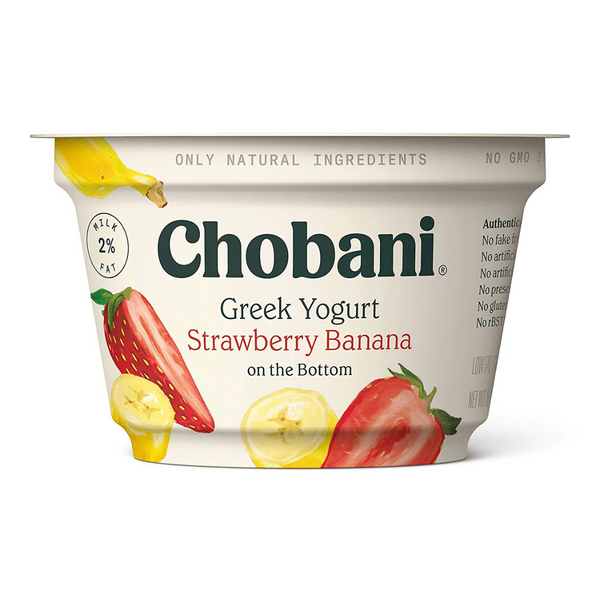 Chobani Strawberry Banana Greek Low-Fat Yogurt 5.3 oz