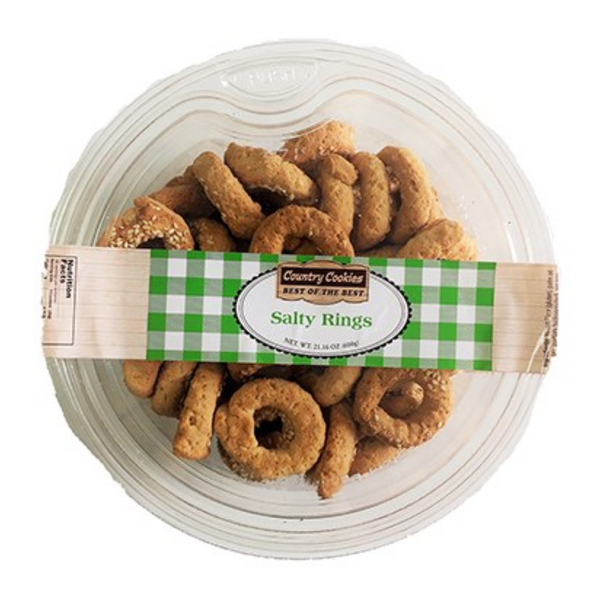 Country Cookies Kaak Salty Sesame Biscuit Rings 21.16 oz