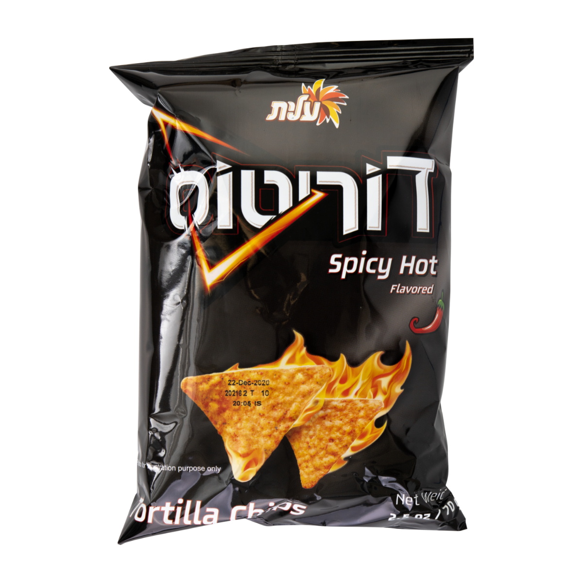 Shop Elite Doritos Hot Sauce Tortilla Chips 2.5 oz Holon Kosher Foods