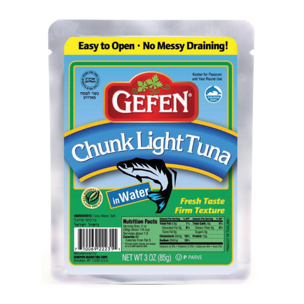 Gefen Chunk Light Tuna In Water Pouch 3 oz