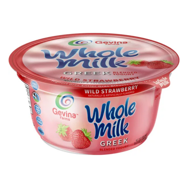 Gevina Farms Greek Whole Milk Wild Strawberry Yogurt 5.3 oz