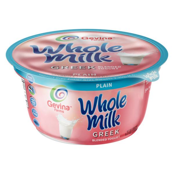 Gevina Farms Whole Milk Greek Plain Yogurt 5.3 oz