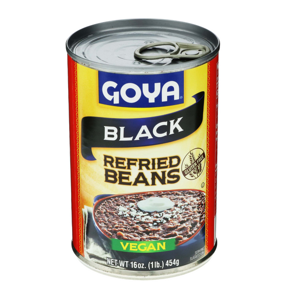 Goya Canned Black Refried Beans 16 oz