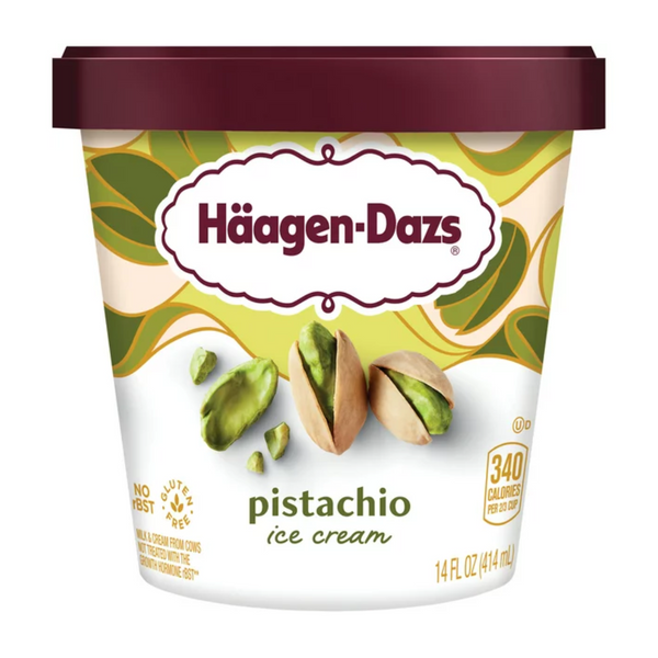 Haagen Dazs All Natural Pistachio Ice Cream 14 oz