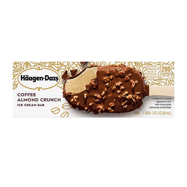 Haagen-Dazs Coffee Almond Crunch Ice Cream Bar 3 oz