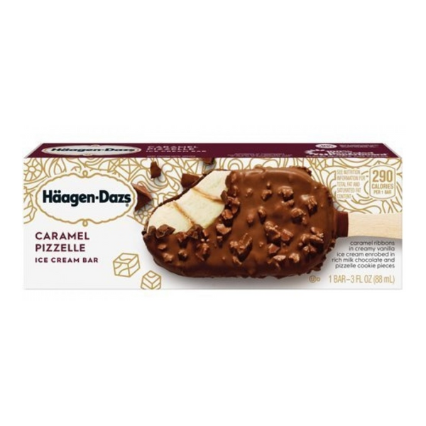 Haagen-Dazs Vanilla Caramel Pizzelle Ice Cream Bar 3 oz