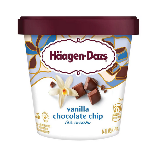 Haagen Dazs Vanilla Chocolate Chip Ice Cream 14 oz