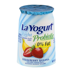 La Yogurt Nonfat Strawberry Banana Lowfat Yogurt 6 oz