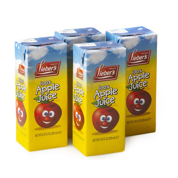 Lieber's Apple Juice Box Drinks 4 ct