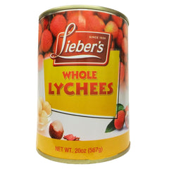 Lieber's Whole Lychees 20 oz
