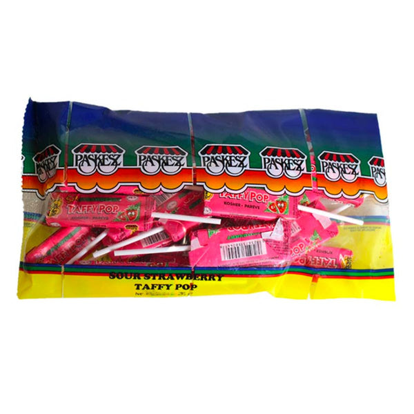 Paskesz Strawberry Taffy Pops 10.5 oz