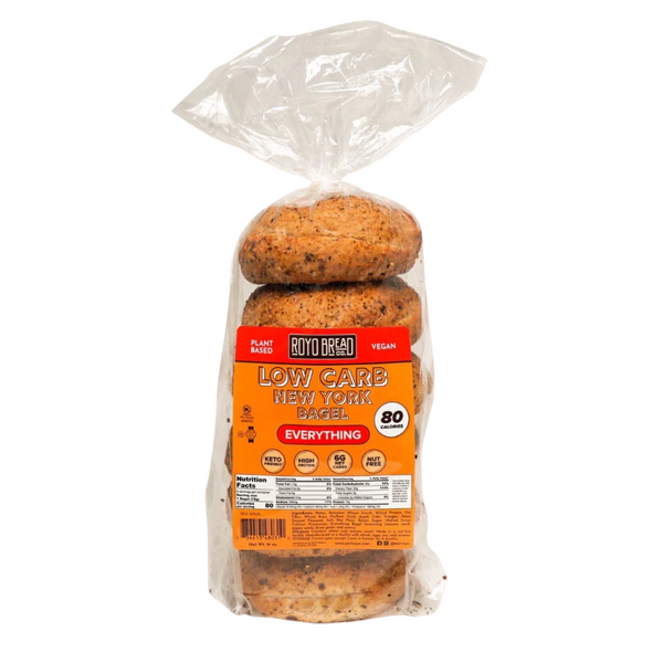 Royo Bread Low Carb New York Everything Bagels 2.75 oz