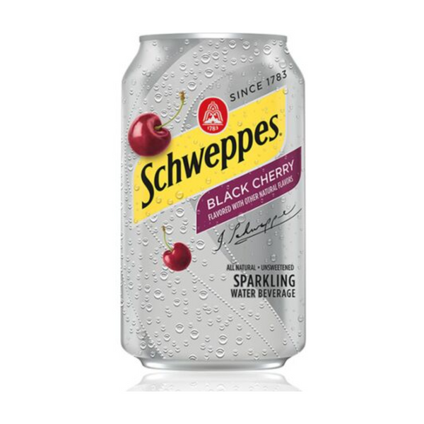 Schweppes Black Cherry Sparkling Seltzer Water 12 oz