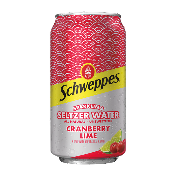 Schweppes Cranberry Lime Sparkling Seltzer Water 12 oz