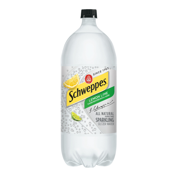 Schweppes Lemon Lime Sparkling Seltzer Water 2 lt
