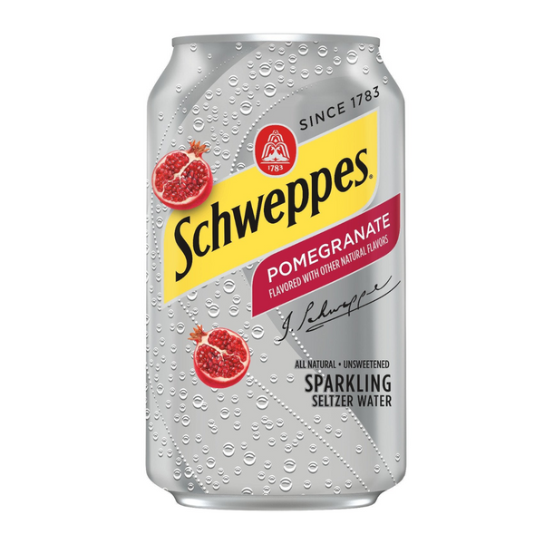 Schweppes Pomegranate Sparkling Seltzer Water 12 oz