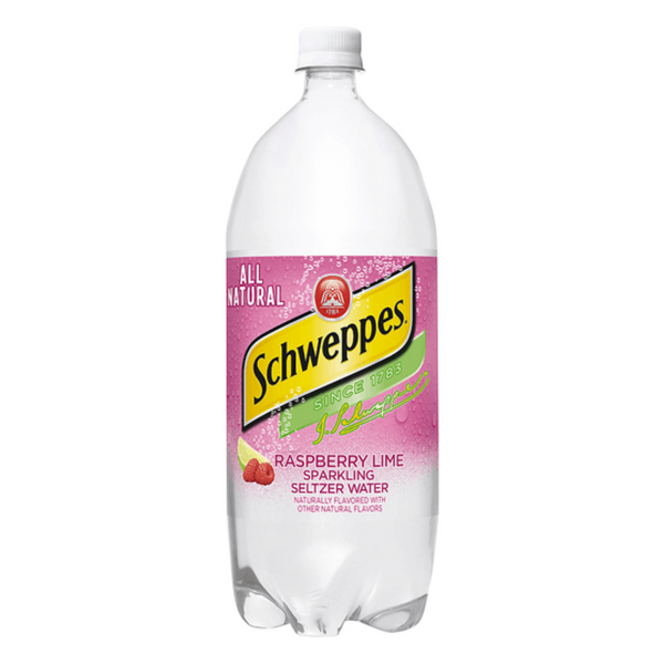 Schweppes Raspberry Lime Sparkling Seltzer Water 2 lt