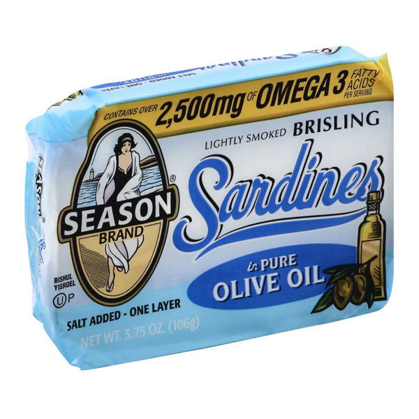 Season's Lightly Smoked Brisling Sardines 3.75 oz
