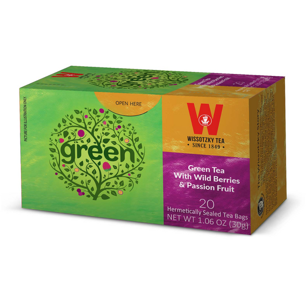 Wissotzky Wildberry & Passion Fruit Green Tea 20 ct